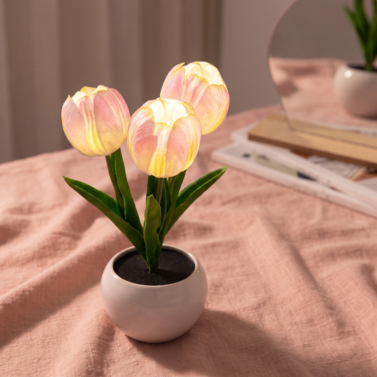 Close up of the tulip night light